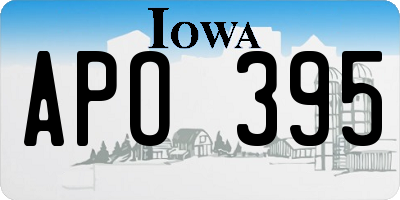 IA license plate APO395