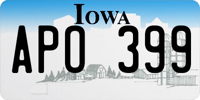 IA license plate APO399