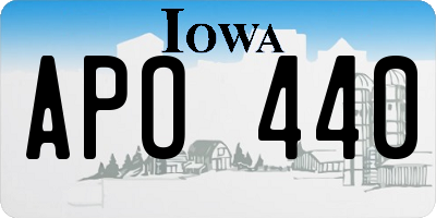 IA license plate APO440