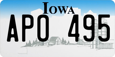 IA license plate APO495