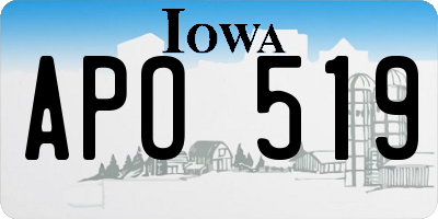 IA license plate APO519
