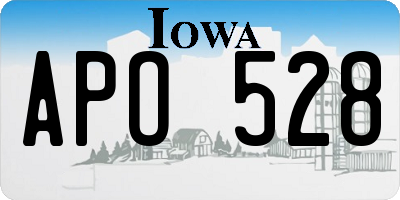 IA license plate APO528