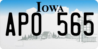 IA license plate APO565