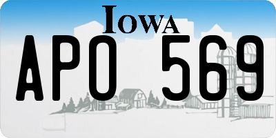 IA license plate APO569