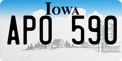 IA license plate APO590