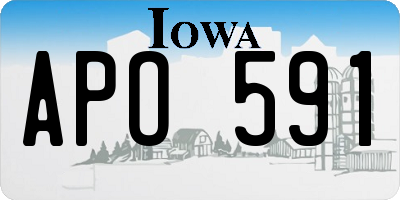 IA license plate APO591