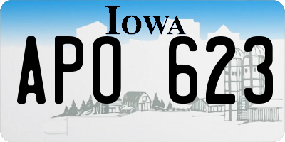 IA license plate APO623