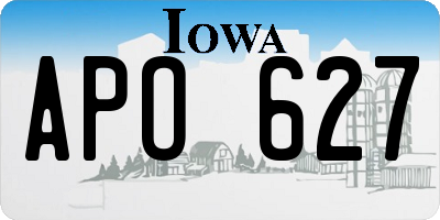IA license plate APO627