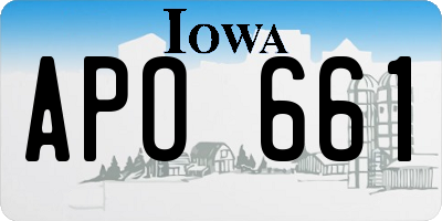 IA license plate APO661