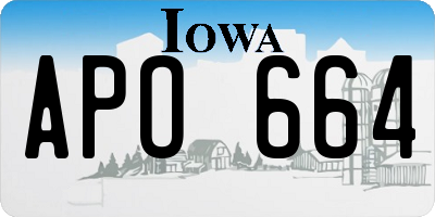 IA license plate APO664