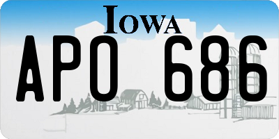 IA license plate APO686