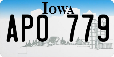 IA license plate APO779