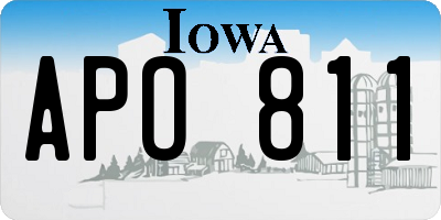 IA license plate APO811