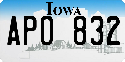 IA license plate APO832