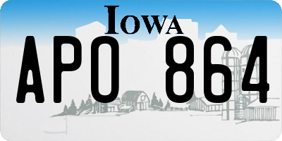 IA license plate APO864