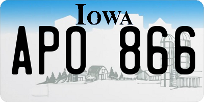 IA license plate APO866