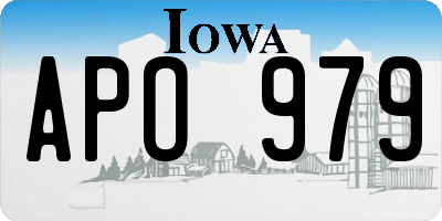 IA license plate APO979