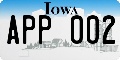 IA license plate APP002