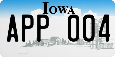 IA license plate APP004