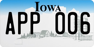 IA license plate APP006