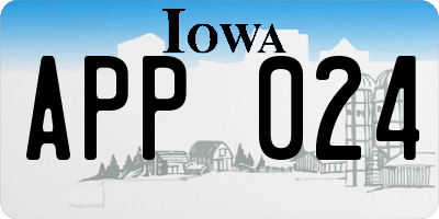 IA license plate APP024