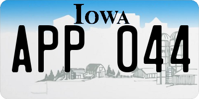 IA license plate APP044