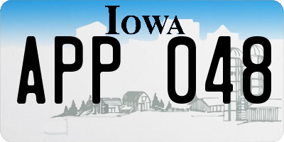 IA license plate APP048