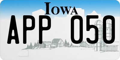 IA license plate APP050