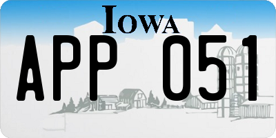 IA license plate APP051