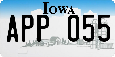 IA license plate APP055