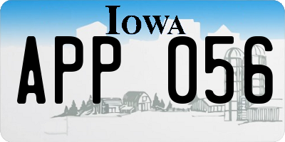 IA license plate APP056