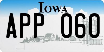 IA license plate APP060