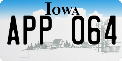 IA license plate APP064