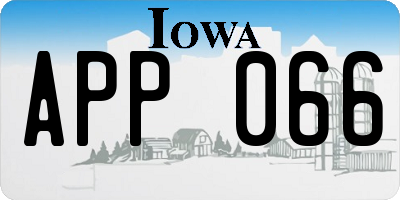 IA license plate APP066