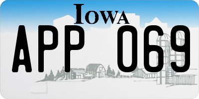 IA license plate APP069