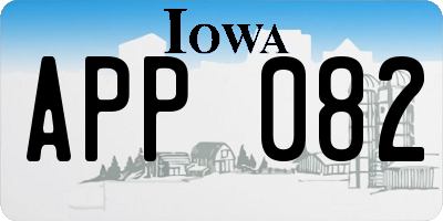 IA license plate APP082