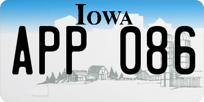 IA license plate APP086