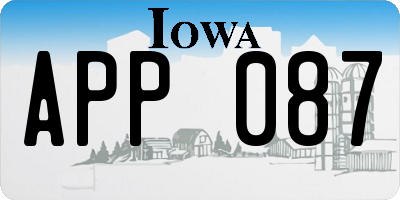 IA license plate APP087