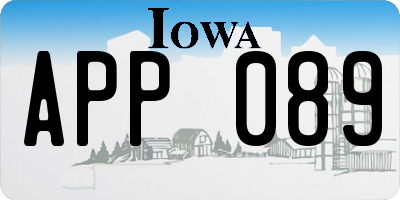 IA license plate APP089