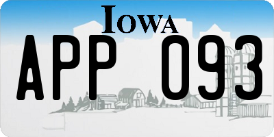 IA license plate APP093