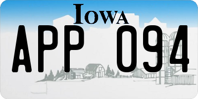 IA license plate APP094