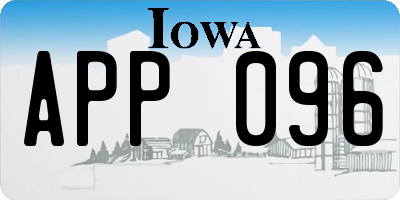 IA license plate APP096