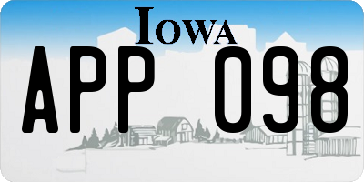 IA license plate APP098