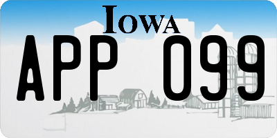 IA license plate APP099