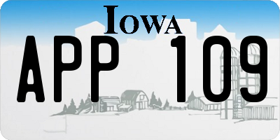 IA license plate APP109