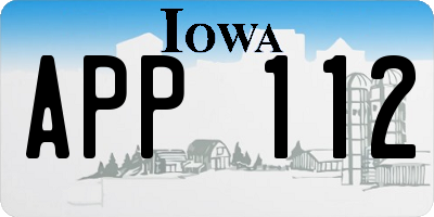 IA license plate APP112