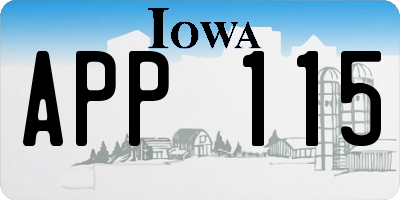 IA license plate APP115