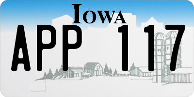 IA license plate APP117