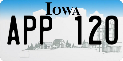 IA license plate APP120