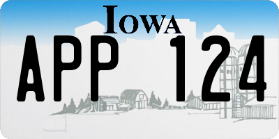 IA license plate APP124